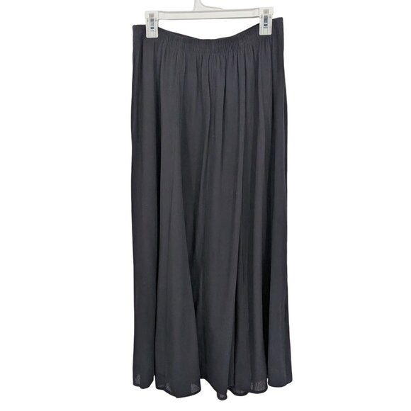 Vintage Krush of California Midi Skirt Size L Crinkle Button Up Witchy 90s Boho - Picture 2 of 10